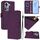 Per OPPO Reno11 5G Custodia per telefono in pelle tinta unita con cordino (viola) Per OPPO Reno11 5G Custodia per telefono in pelle tinta unita con cordino (viola)