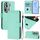 Per OPPO Reno11 Pro 5G Custodia per telefono in pelle tinta unita con cordino (verde menta) Per OPPO Reno11 Pro 5G Custodia per telefono in pelle tinta unita con cordino (verde menta)