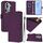 Per OPPO Reno11 Pro 5G Custodia per telefono in pelle tinta unita con cordino (viola) Per OPPO Reno11 Pro 5G Custodia per telefono in pelle tinta unita con cordino (viola)