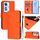 Per OPPO Reno11 F 5G Custodia per telefono in pelle tinta unita con cordino (arancione) Per OPPO Reno11 F 5G Custodia per telefono in pelle tinta unita con cordino (arancione)