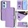 Per OPPO Reno11 F 5G Custodia per telefono in pelle tinta unita con cordino Global Skin Feel (viola lavanda) Per OPPO Reno11 F 5G Custodia per telefono in pelle tinta unita con cordino Global Skin Feel (viola lavanda)