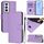 Per OPPO Reno12 5G Custodia per telefono in pelle tinta unita con cordino Global Skin Feel (viola lavanda) Per OPPO Reno12 5G Custodia per telefono in pelle tinta unita con cordino Global Skin Feel (viola lavanda)