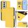 Per OPPO Reno12 5G Custodia per telefono in pelle tinta unita con cordino Global Skin Feel (giallo limone) Per OPPO Reno12 5G Custodia per telefono in pelle tinta unita con cordino Global Skin Feel (giallo limone)
