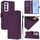 Per OPPO Reno12 5G Custodia per telefono in pelle tinta unita con cordino (viola) Per OPPO Reno12 5G Custodia per telefono in pelle tinta unita con cordino (viola)