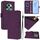 Per OPPO Reno12 F Custodia per telefono in pelle tinta unita con cordino (viola) Per OPPO Reno12 F Custodia per telefono in pelle tinta unita con cordino (viola)