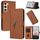 Per Samsung Galaxy S23 5G Custodia in pelle con fibbia a motivo triangolare (marrone) Per Samsung Galaxy S23 5G Custodia in pelle con fibbia a motivo triangolare (marrone)