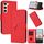 Per Samsung Galaxy S23+ 5G Custodia in pelle con fibbia a motivo triangolare (rosso) Per Samsung Galaxy S23+ 5G Custodia in pelle con fibbia a motivo triangolare (rosso)