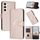Per Samsung Galaxy S23+ 5G Custodia in pelle con fibbia a motivo triangolare (oro rosa) Per Samsung Galaxy S23+ 5G Custodia in pelle con fibbia a motivo triangolare (oro rosa)