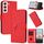 Per Samsung Galaxy S22 5G Custodia in pelle con fibbia a motivo triangolare (rosso) Per Samsung Galaxy S22 5G Custodia in pelle con fibbia a motivo triangolare (rosso)