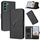 Per Samsung Galaxy S22+ 5G Custodia in pelle con fibbia a motivo triangolare (nero) Per Samsung Galaxy S22+ 5G Custodia in pelle con fibbia a motivo triangolare (nero)