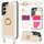Per Samsung Galaxy S23 5G Custodia per telefono con doppia fessura per carta posteriore e copertura completa con tracolla (bianco) Per Samsung Galaxy S23 5G Custodia per telefono con doppia fessura per carta posteriore e copertura completa con tracolla (bianco)