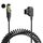 Cavo adattatore a spirale di alimentazione per monitor di telecamera D-Tap a Mini XLR 4 pin femmina, lunghezza: 1,5 m (nero) Cavo adattatore a spirale di alimentazione per monitor di telecamera D-Tap a Mini XLR 4 pin femmina, lunghezza: 1,5 m (nero)