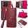 Custodia per telefono in pelle con laccio e cerniera Smart Love For Honor 200 (rosso) Custodia per telefono in pelle con laccio e cerniera Smart Love For Honor 200 (rosso)