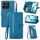 Per Honor 200 Smart Custodia in pelle con cerniera e motivo floreale in rilievo (blu) Per Honor 200 Smart Custodia in pelle con cerniera e motivo floreale in rilievo (blu)
