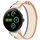 Per Google Pixel Watch 3 45mm Cinturino in nylon intrecciato con chiusura a strappo (arancione bianco crema) Per Google Pixel Watch 3 45mm Cinturino in nylon intrecciato con chiusura a strappo (arancione bianco crema)