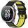 Per Keep Watch Pilot 1 cinturino in silicone a sgancio rapido con due fori colorati (nero limone) Per Keep Watch Pilot 1 cinturino in silicone a sgancio rapido con due fori colorati (nero limone)