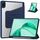 Custodia per tablet in pelle con supporto a tre pieghe per Honor Pad X8a (blu scuro) Custodia per tablet in pelle con supporto a tre pieghe per Honor Pad X8a (blu scuro)