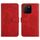 Per Honor X5b 4G / X5b Plus 4G HT03 Custodia in pelle con motivo a farfalla in rilievo (rosso)
