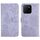 Per Honor X5b 4G / X5b Plus 4G HT03 Custodia in pelle con motivo a farfalla in rilievo (viola)