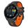 For Garmin Forerunner 965 Two Color Steel Buckle Silicone Watch Band(Charcoal Orange) For Garmin Forerunner 965 Two Color Steel Buckle Silicone Watch Band(Charcoal Orange)