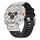 Per Samsung Galaxy Watch Ultra 47mm Cinturino in fluorogomma con fibbia in acciaio (argento nero) Per Samsung Galaxy Watch Ultra 47mm Cinturino in fluorogomma con fibbia in acciaio (argento nero)