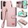Per vivo Y37 Love Zipper Lanyard Custodia in pelle per telefono (rosa)