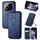 For Xiaomi Redmi Note 14 Pro+ 5G Cubic Grid Pressed Magnetic Leather Phone Case(Blue) For Xiaomi Redmi Note 14 Pro+ 5G Cubic Grid Pressed Magnetic Leather Phone Case(Blue)