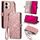 Per vivo Y37 Pro Custodia per telefono in pelle con fibbia laterale con cerniera geometrica (rosa) Per vivo Y37 Pro Custodia per telefono in pelle con fibbia laterale con cerniera geometrica (rosa)