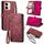 Per vivo Y37 Pro Custodia per telefono in pelle con fibbia laterale con cerniera geometrica (rosso) Per vivo Y37 Pro Custodia per telefono in pelle con fibbia laterale con cerniera geometrica (rosso)