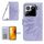 For Xiaomi 15 Skin Feel Sun Flower Embossed Flip Leather Phone Case with Lanyard(Purple)