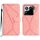 Per Xiaomi 15 Pro Custodia per telefono in pelle goffrata con cuciture (rosa) Per Xiaomi 15 Pro Custodia per telefono in pelle goffrata con cuciture (rosa)
