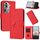 Per OPPO Reno11 Pro Custodia per telefono in pelle con fibbia a forma di triangolo globale (rosso) Per OPPO Reno11 Pro Custodia per telefono in pelle con fibbia a forma di triangolo globale (rosso)