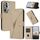 For OPPO Reno11 Pro Global Triangle Pattern Buckle Clasp Leather Phone Case(Gold) For OPPO Reno11 Pro Global Triangle Pattern Buckle Clasp Leather Phone Case(Gold)