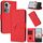 For OPPO Reno11 Global Triangle Pattern Buckle Clasp Leather Phone Case(Red) For OPPO Reno11 Global Triangle Pattern Buckle Clasp Leather Phone Case(Red)