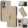 For OPPO Reno11 Global Triangle Pattern Buckle Clasp Leather Phone Case(Gold) For OPPO Reno11 Global Triangle Pattern Buckle Clasp Leather Phone Case(Gold)