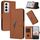 For OPPO Reno12 Global Triangle Pattern Buckle Clasp Leather Phone Case(Brown) For OPPO Reno12 Global Triangle Pattern Buckle Clasp Leather Phone Case(Brown)