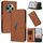 For OPPO Reno12 F 4G Triangle Pattern Buckle Clasp Leather Phone Case(Brown) For OPPO Reno12 F 4G Triangle Pattern Buckle Clasp Leather Phone Case(Brown)