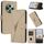For OPPO Reno12 F 4G Triangle Pattern Buckle Clasp Leather Phone Case(Gold) For OPPO Reno12 F 4G Triangle Pattern Buckle Clasp Leather Phone Case(Gold)