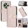For OPPO Reno12 F 4G Triangle Pattern Buckle Clasp Leather Phone Case(Rose Gold) For OPPO Reno12 F 4G Triangle Pattern Buckle Clasp Leather Phone Case(Rose Gold)