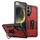 Per Samsung Galaxy S24+ 5G Custodia per telefono con supporto ad anello in TPU ibrido per PC (rosso)