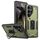 Per Samsung Galaxy S24 Ultra 5G Custodia per telefono con supporto ad anello in PC ibrido in TPU (verde oliva)