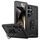 Per Samsung Galaxy S24 Ultra 5G Custodia per telefono con supporto ad anello in PC ibrido in TPU (nero)