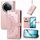 Per vivo Y300 Pro Custodia per telefono in pelle goffrata con motivo mandala (oro rosa) Per vivo Y300 Pro Custodia per telefono in pelle goffrata con motivo mandala (oro rosa)