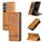 Per Samsung Galaxy S25 5G AZNS Custodia per telefono in pelle di vitello con texture magnetica (marrone chiaro) Per Samsung Galaxy S25 5G AZNS Custodia per telefono in pelle di vitello con texture magnetica (marrone chiaro)