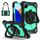 Per Xiaomi Redmi Pad SE 8.7 Custodia per tablet PC ibrida in silicone con robot a contrasto (nero verde menta) Per Xiaomi Redmi Pad SE 8.7 Custodia per tablet PC ibrida in silicone con robot a contrasto (nero verde menta)