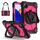 Per Xiaomi Redmi Pad SE 8.7 Custodia per tablet PC ibrida in silicone con robot a contrasto di colore (nero rosa rosso) Per Xiaomi Redmi Pad SE 8.7 Custodia per tablet PC ibrida in silicone con robot a contrasto di colore (nero rosa rosso)