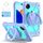 Per Xiaomi Redmi Pad SE 8.7 Custodia per tablet PC ibrida in silicone con robot a contrasto (viola, verde menta) Per Xiaomi Redmi Pad SE 8.7 Custodia per tablet PC ibrida in silicone con robot a contrasto (viola, verde menta)