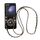 Per Samsung Galaxy Z Flip6 Camellia Plaid Fabric PC Phone Case con cordino lungo (nero) Per Samsung Galaxy Z Flip6 Camellia Plaid Fabric PC Phone Case con cordino lungo (nero)
