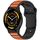 Per Garmin Watch 22mm Cinturino in silicone bicolore a forma di I (nero + arancione)