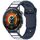 Per Huawei Watch 22mm Cinturino in silicone bicolore a forma di I (blu notte + bianco) Per Huawei Watch 22mm Cinturino in silicone bicolore a forma di I (blu notte + bianco)